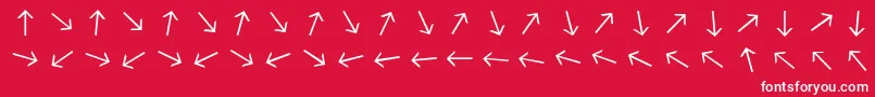 Arrowfont Font – White Fonts on Red Background