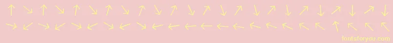Arrowfont Font – Yellow Fonts on Pink Background