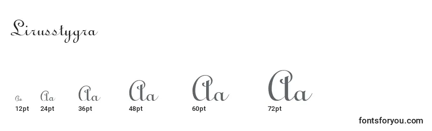 Lirusstygra Font Sizes