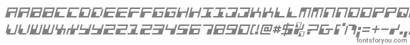 フォントPhaserbanki – 白い背景に灰色の文字