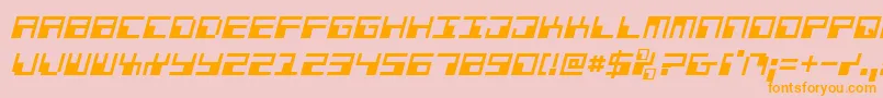 Phaserbanki Font – Orange Fonts on Pink Background