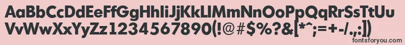 MontrealserialXboldRegular Font – Black Fonts on Pink Background