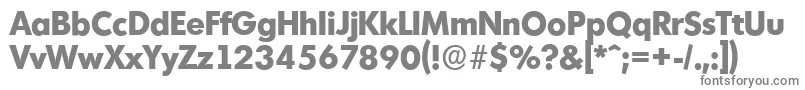 フォントMontrealserialXboldRegular – 白い背景に灰色の文字