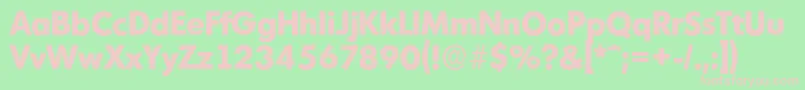 フォントMontrealserialXboldRegular – 緑の背景にピンクのフォント