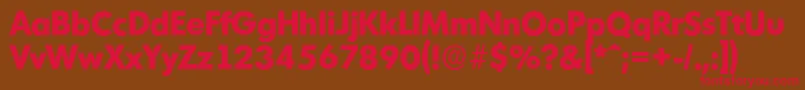 MontrealserialXboldRegular Font – Red Fonts on Brown Background
