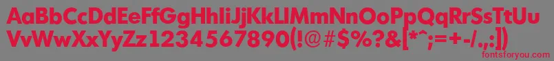 MontrealserialXboldRegular Font – Red Fonts on Gray Background