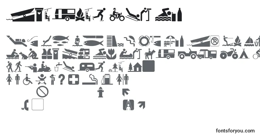 Czcionka Glyphyx Two Nf – alfabet, cyfry, specjalne znaki