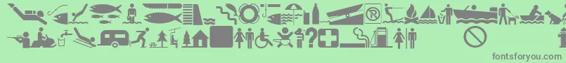 Glyphyx Two Nf Font – Gray Fonts on Green Background