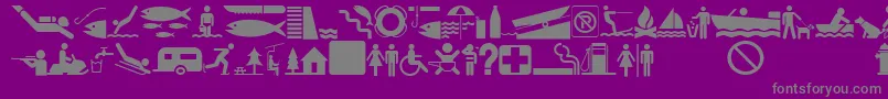Glyphyx Two Nf Font – Gray Fonts on Purple Background