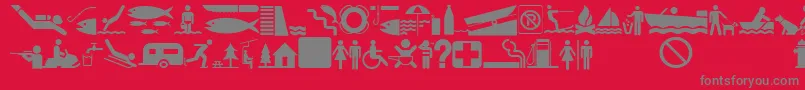Glyphyx Two Nf Font – Gray Fonts on Red Background