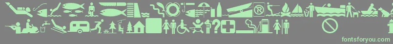 Więcej informacji o czcionce Glyphyx Two Nf Czcionka Glyphyx Two Nf – zielone czcionki na szarym tle