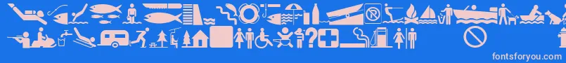 Police Glyphyx Two Nf – polices roses sur fond bleu