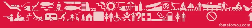 Glyphyx Two Nf Font – Pink Fonts on Red Background
