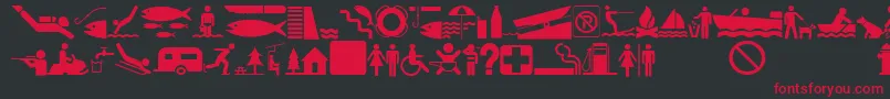 Glyphyx Two Nf Font – Red Fonts on Black Background