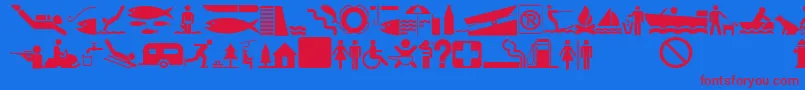 Glyphyx Two Nf Font – Red Fonts on Blue Background