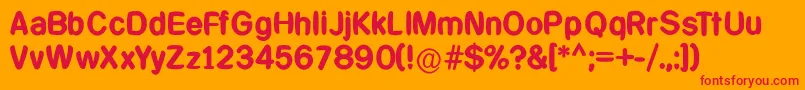 MercatoBold Font – Red Fonts on Orange Background