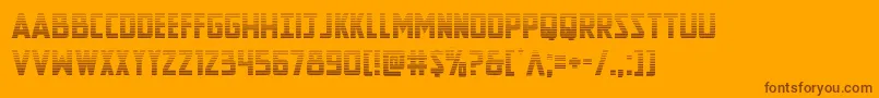 Newcomictitlegrad Font – Brown Fonts on Orange Background