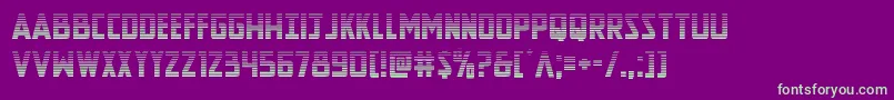 Newcomictitlegrad Font – Green Fonts on Purple Background