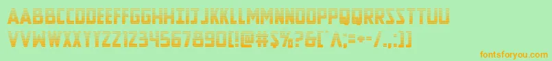 Newcomictitlegrad Font – Orange Fonts on Green Background