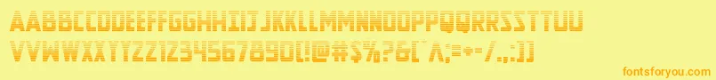 Шрифт Newcomictitlegrad – оранжевые шрифты на жёлтом фоне