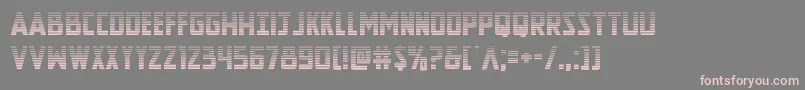 フォントNewcomictitlegrad – 灰色の背景にピンクのフォント
