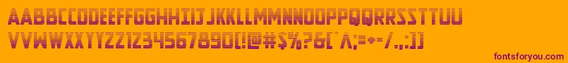 Newcomictitlegrad Font – Purple Fonts on Orange Background