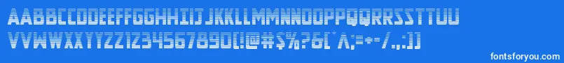フォントNewcomictitlegrad – 青い背景に白い文字
