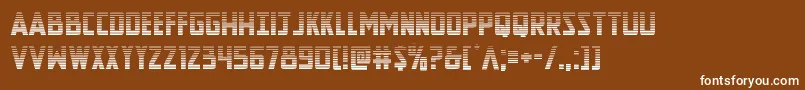 フォントNewcomictitlegrad – 茶色の背景に白い文字