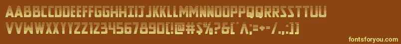 Newcomictitlegrad Font – Yellow Fonts on Brown Background