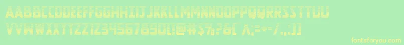 Newcomictitlegrad Font – Yellow Fonts on Green Background