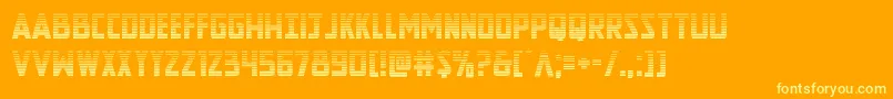 フォントNewcomictitlegrad – オレンジの背景に黄色の文字