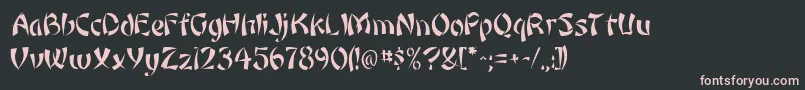 OrientRegular Font – Pink Fonts on Black Background
