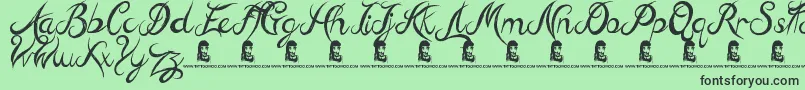 HillBillies Font – Black Fonts on Green Background