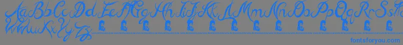 fuente HillBillies – Fuentes Azules Sobre Fondo Gris