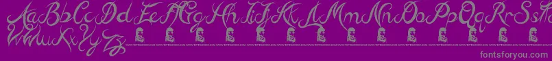 HillBillies Font – Gray Fonts on Purple Background