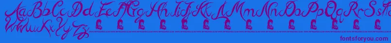 More about HillBillies Font HillBillies Font – Purple Fonts on Blue Background