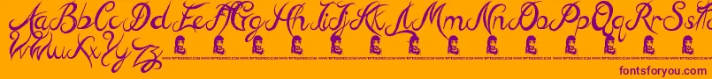 Más sobre la fuente HillBillies fuente HillBillies – Fuentes Moradas Sobre Fondo Naranja