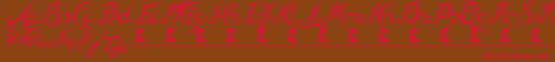 HillBillies Font – Red Fonts on Brown Background