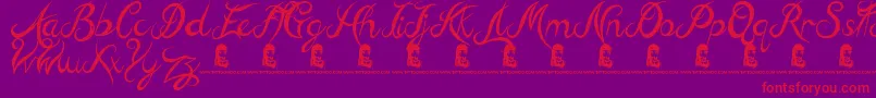 HillBillies Font – Red Fonts on Purple Background