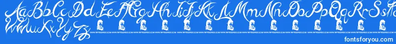 Fonte HillBillies – fontes brancas em um fundo azul