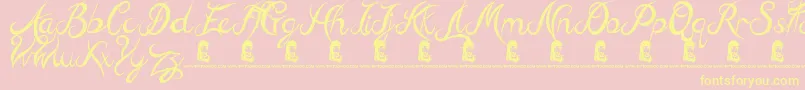 fuente HillBillies – Fuentes Amarillas Sobre Fondo Rosa