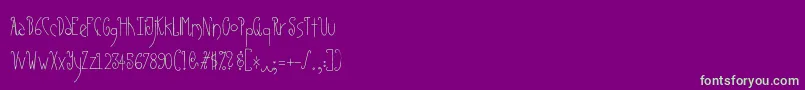 Absinthe Font – Green Fonts on Purple Background