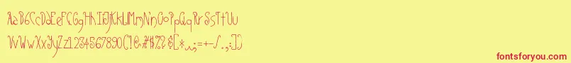 Absinthe Font – Red Fonts on Yellow Background