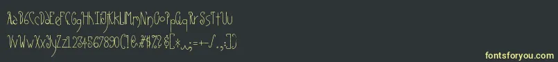 Absinthe Font – Yellow Fonts on Black Background