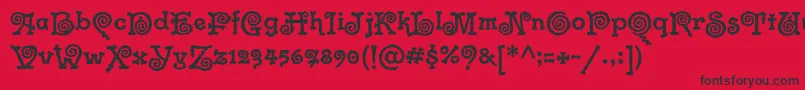 GramophoneitcTt Font – Black Fonts on Red Background