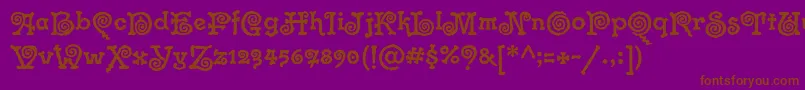 GramophoneitcTt Font – Brown Fonts on Purple Background