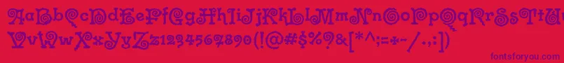 GramophoneitcTt Font – Purple Fonts on Red Background