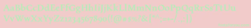 MaiolaproBold Font – Green Fonts on Pink Background