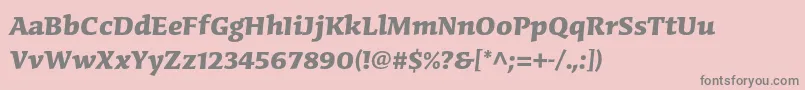 CongabravastdBold Font – Gray Fonts on Pink Background