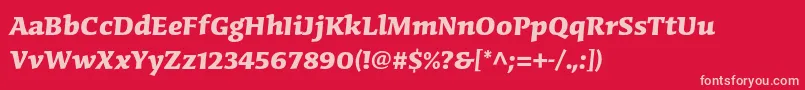CongabravastdBold Font – Pink Fonts on Red Background
